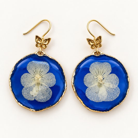 Boucles d’oreilles bleu profond