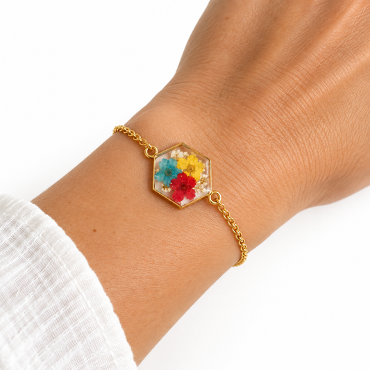 Bracelet fleuri Jardin coloré