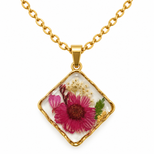Collier Herbier Précieux Rose