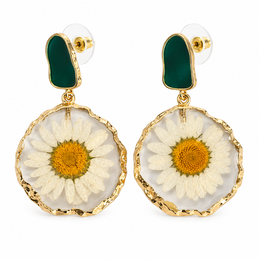 Boucles d’oreilles Marguerite éternelle