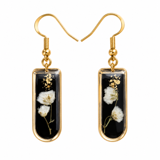 Boucles d’oreilles Médaillon noir