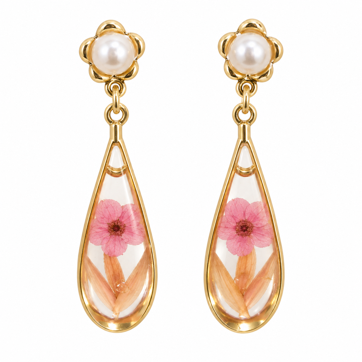 Boucles d’oreilles Goutte botanique