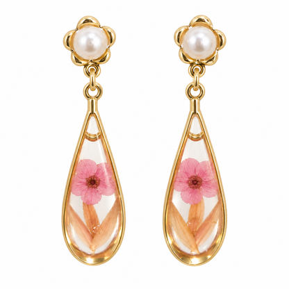 Boucles d’oreilles Goutte botanique