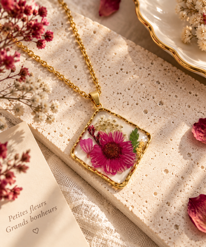 Collier Herbier Précieux Rose