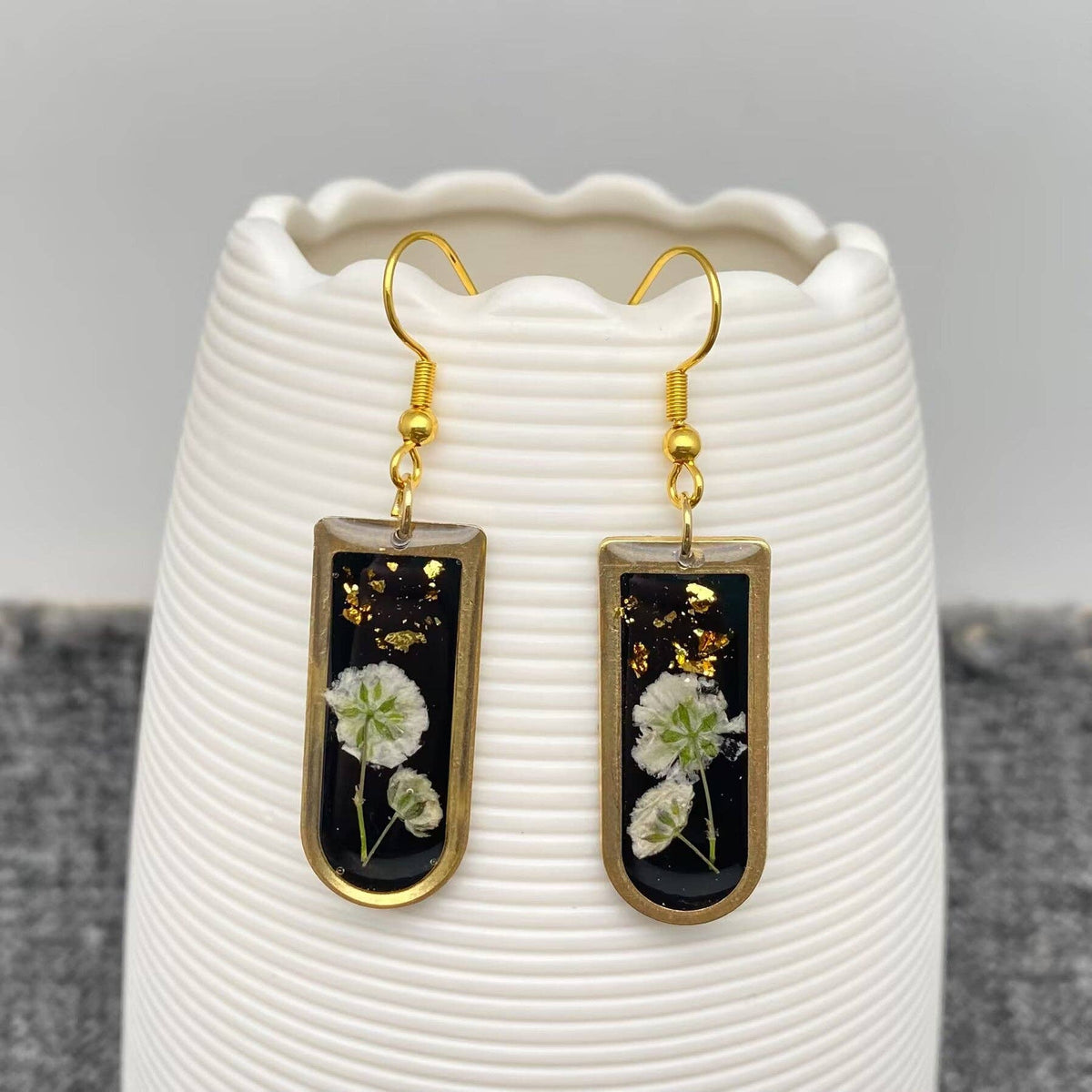 Boucles d’oreilles Médaillon noir