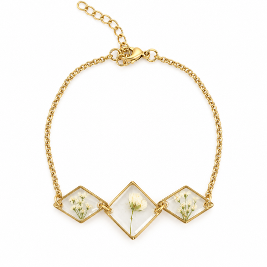 Bracelet fleuri Éclat blanc