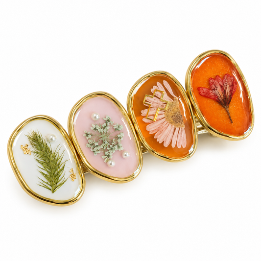 Barrette florale Herbier solaire