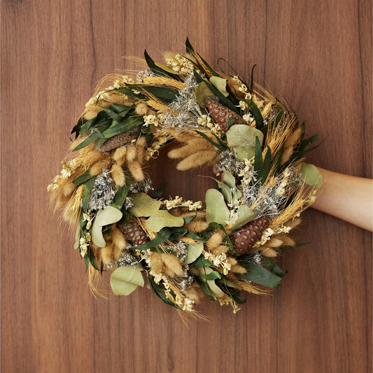 Couronne de fleurs Argent Givré