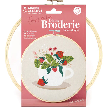 Kit DIY broderie Fraises des bois