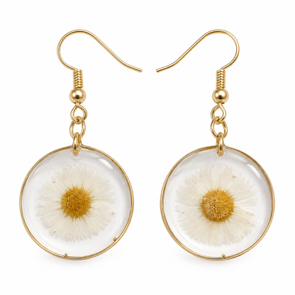Boucles d’oreilles  Éclat de marguerite