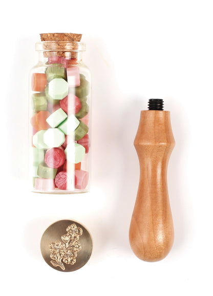 Kit sceau à cacheter floral