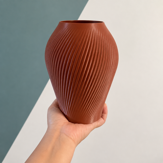 ANTIQUE Vase étanche d'origine végétale Rouge antique