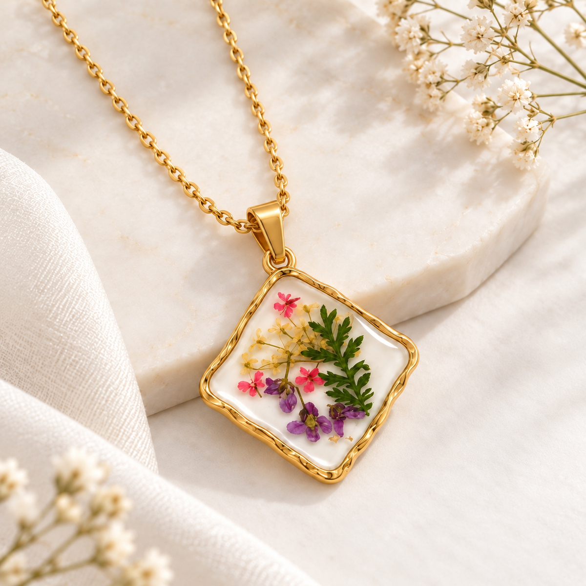 Collier Herbier Précieux Coloré