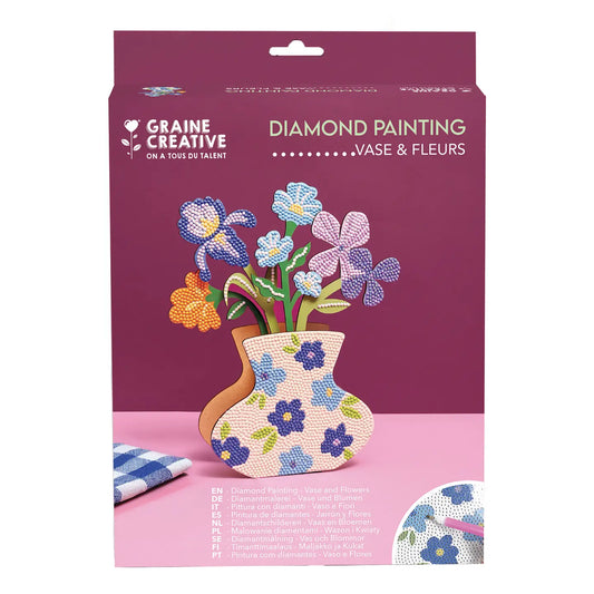 Kit Vase et fleurs bleues