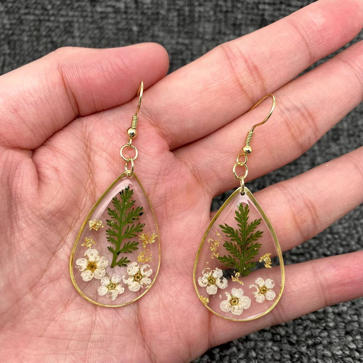 Boucles d’oreilles Rosée végétale
