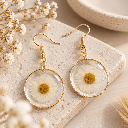 Boucles d’oreilles  Éclat de marguerite