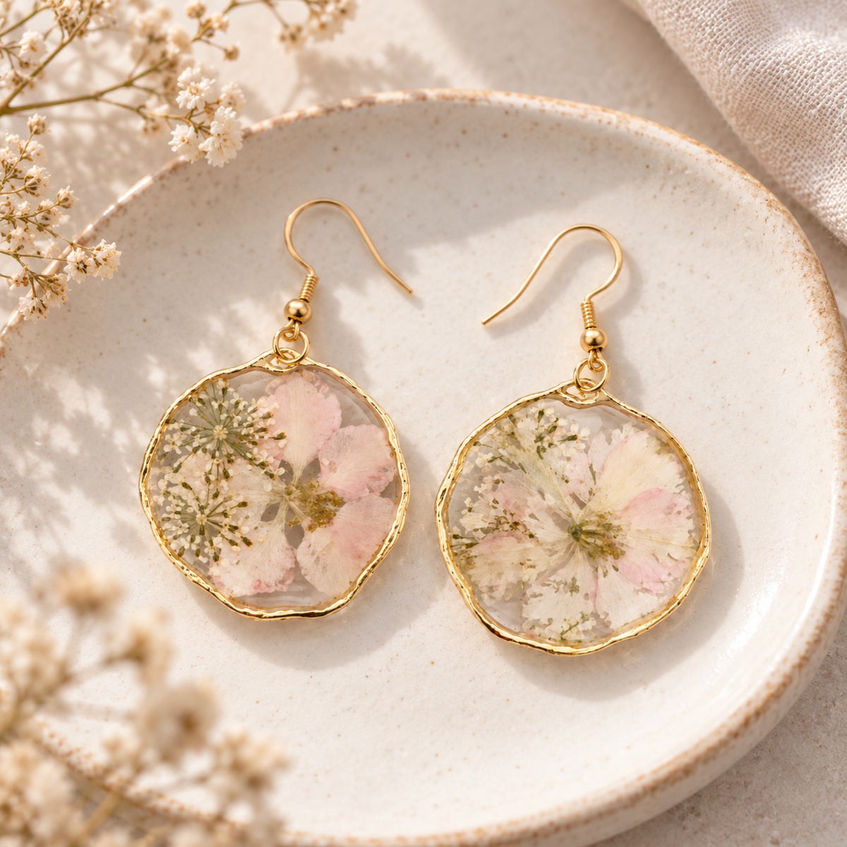 Boucles d’oreilles Rosée de reine