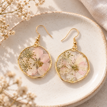 Boucles d’oreilles Rosée de reine