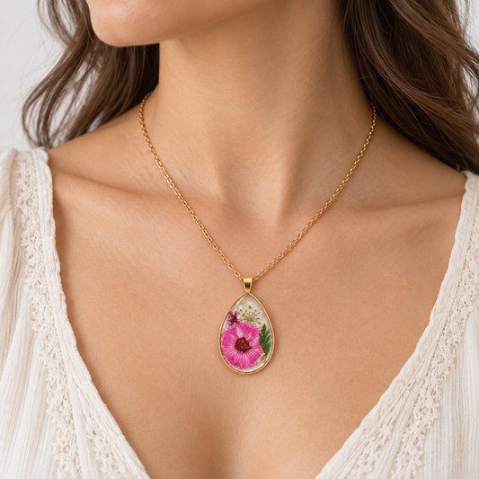 Collier Goutte Florale