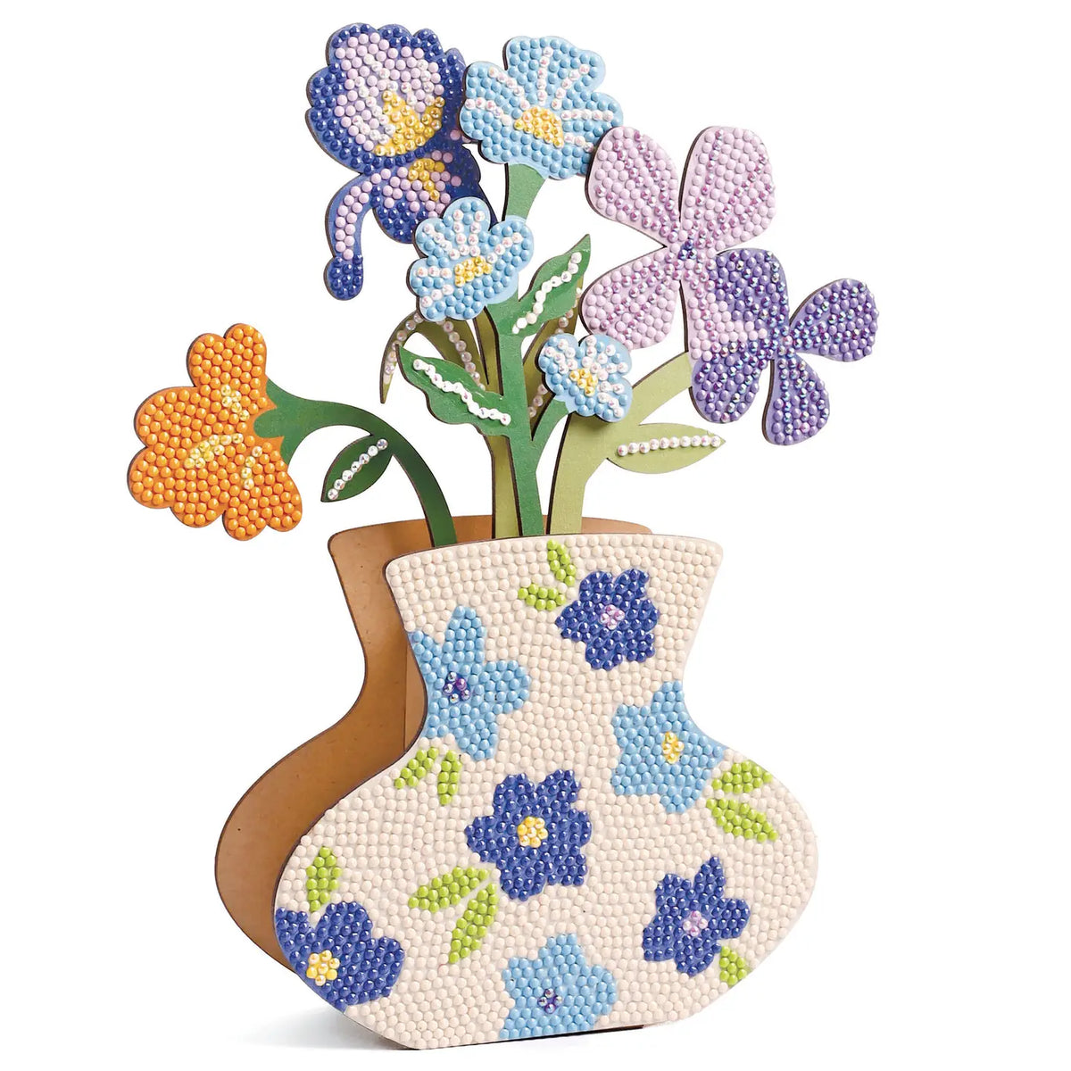 Kit Vase et fleurs bleues