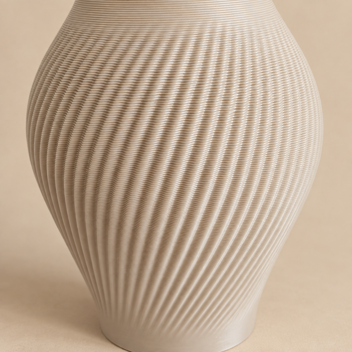 ANTIQUE Vase étanche d'origine végétale Beige