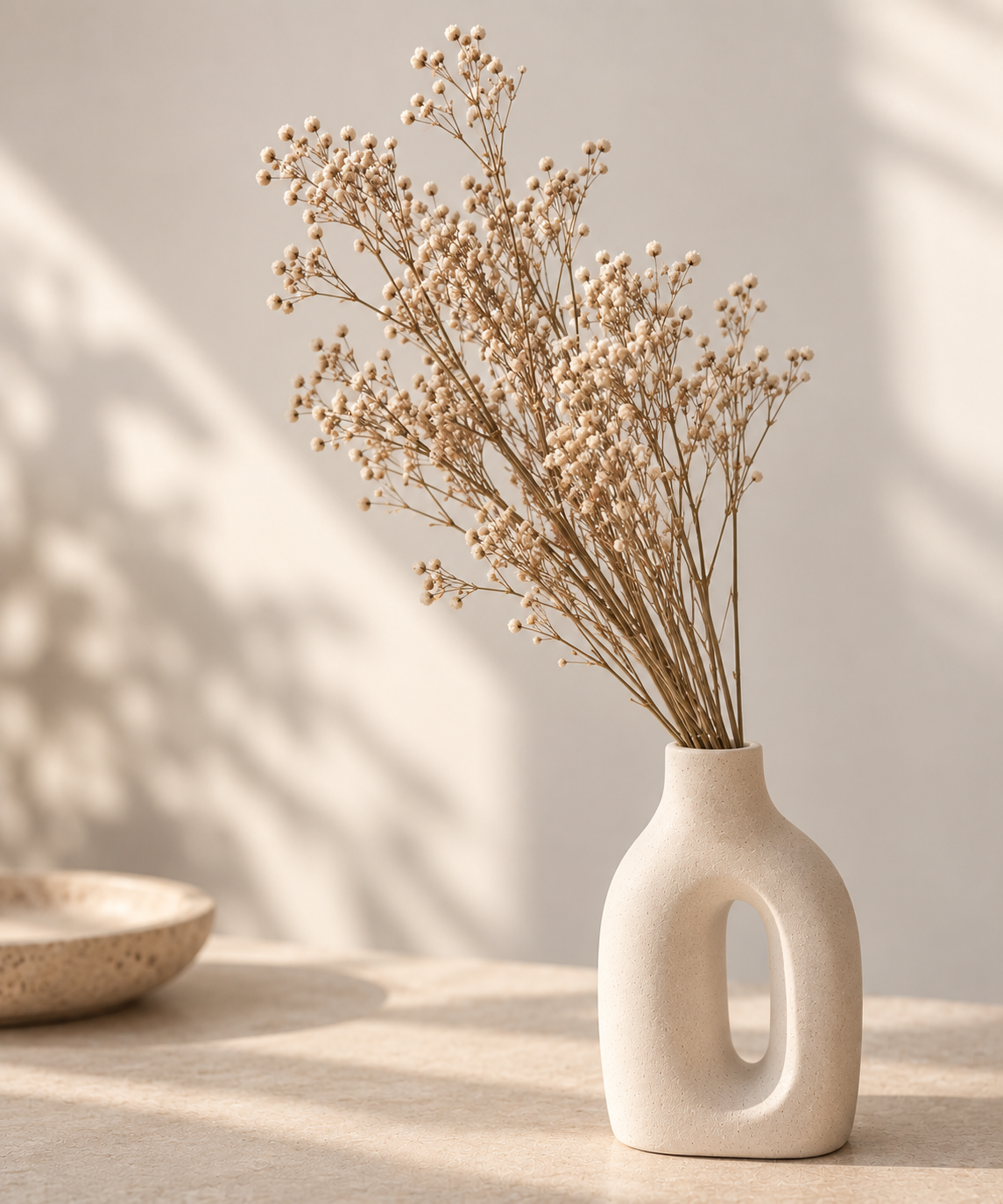 Bouquet de gypsophile séché Blanc