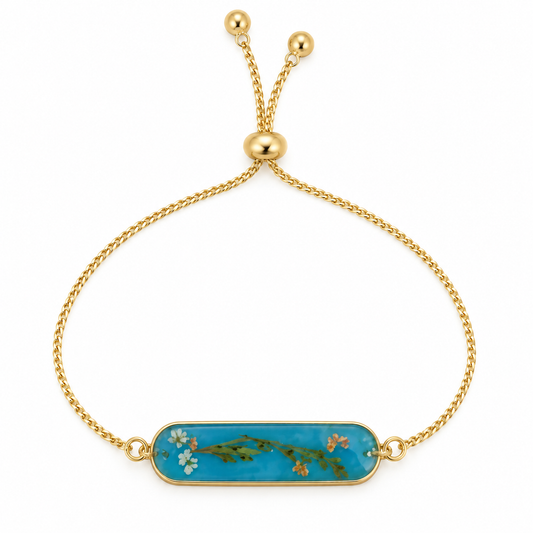 Bracelet fleuri Bleu des champs