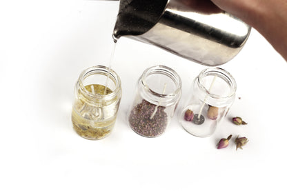 Kit 3 bougies cristal aux fleurs