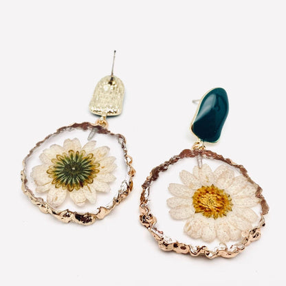 Boucles d’oreilles Marguerite éternelle