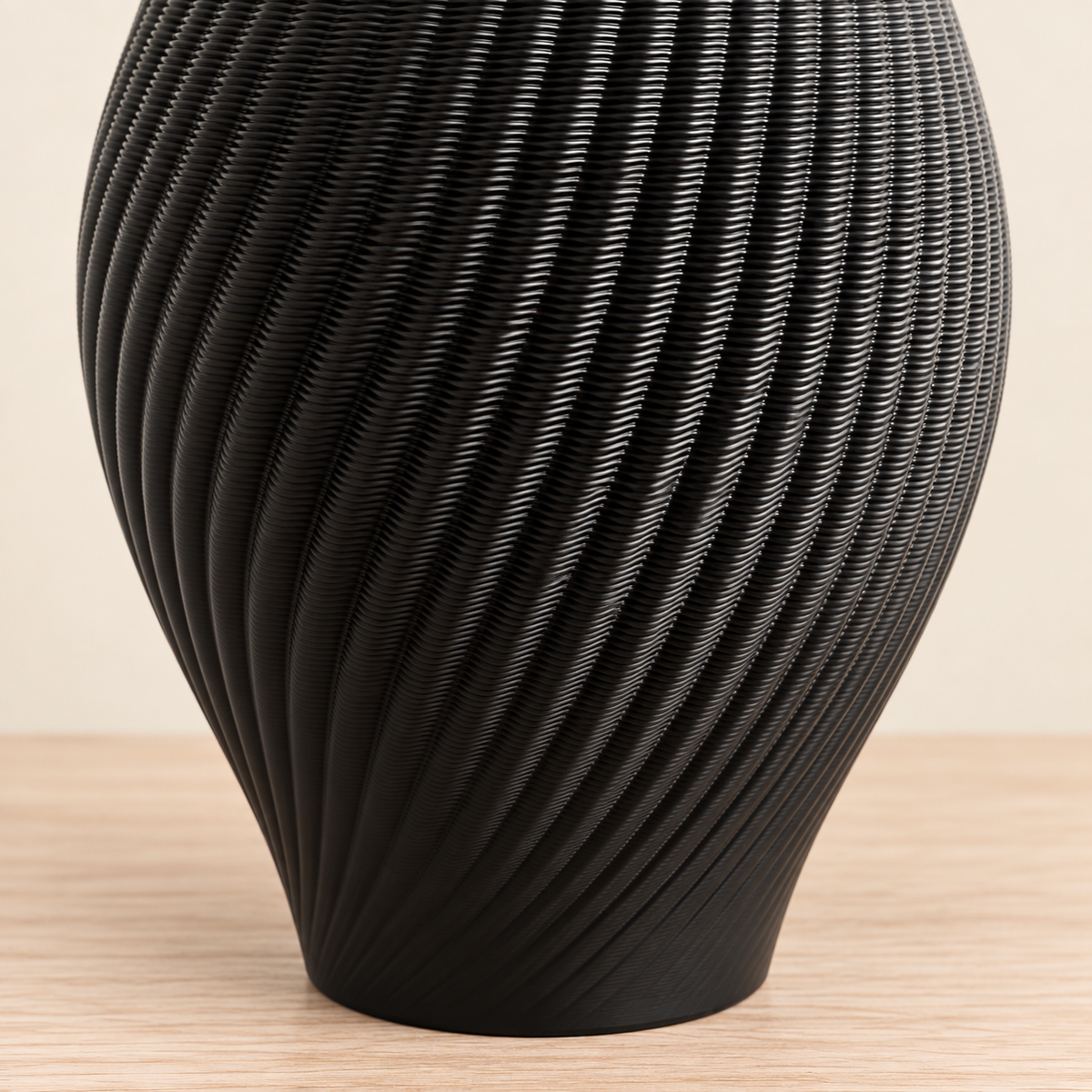 ANTIQUE Vase étanche d'origine végétale Noir