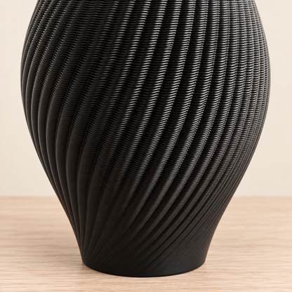 ANTIQUE Vase étanche d'origine végétale Noir