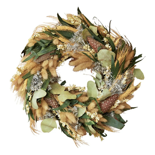 Couronne de fleurs Argent Givré