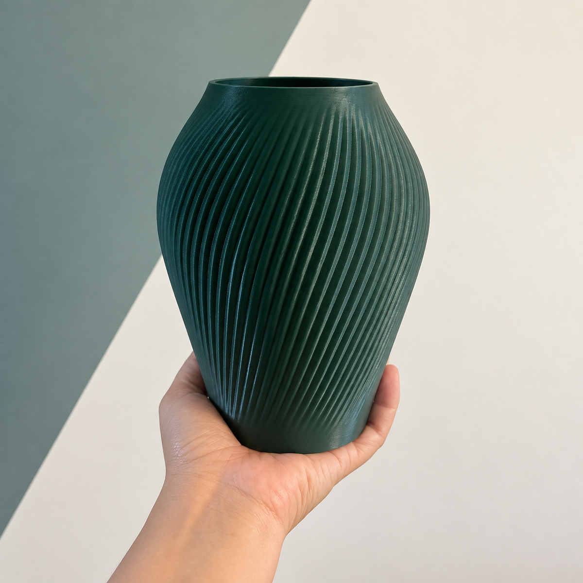 ANTIQUE Vase étanche d'origine végétale Vert Foret