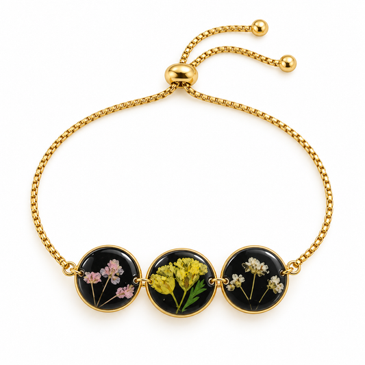 Bracelet fleuri Jardin de nuit