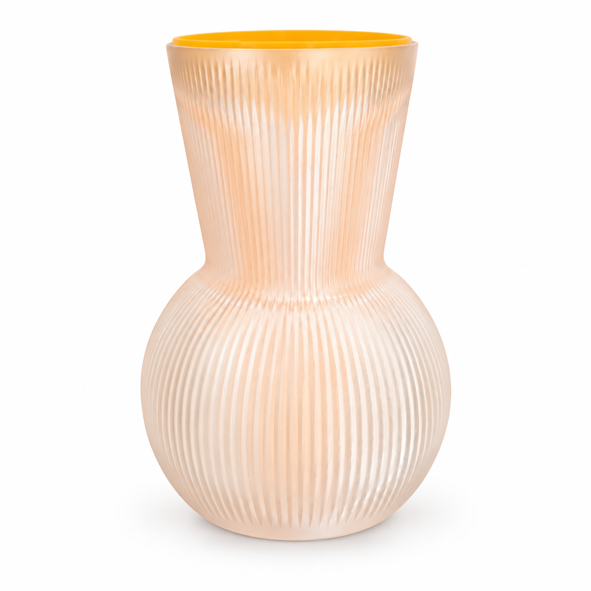 Vase Lumi transparent & orange