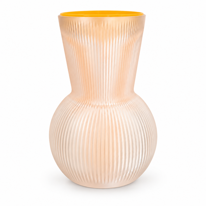 Vase Lumi transparent & orange