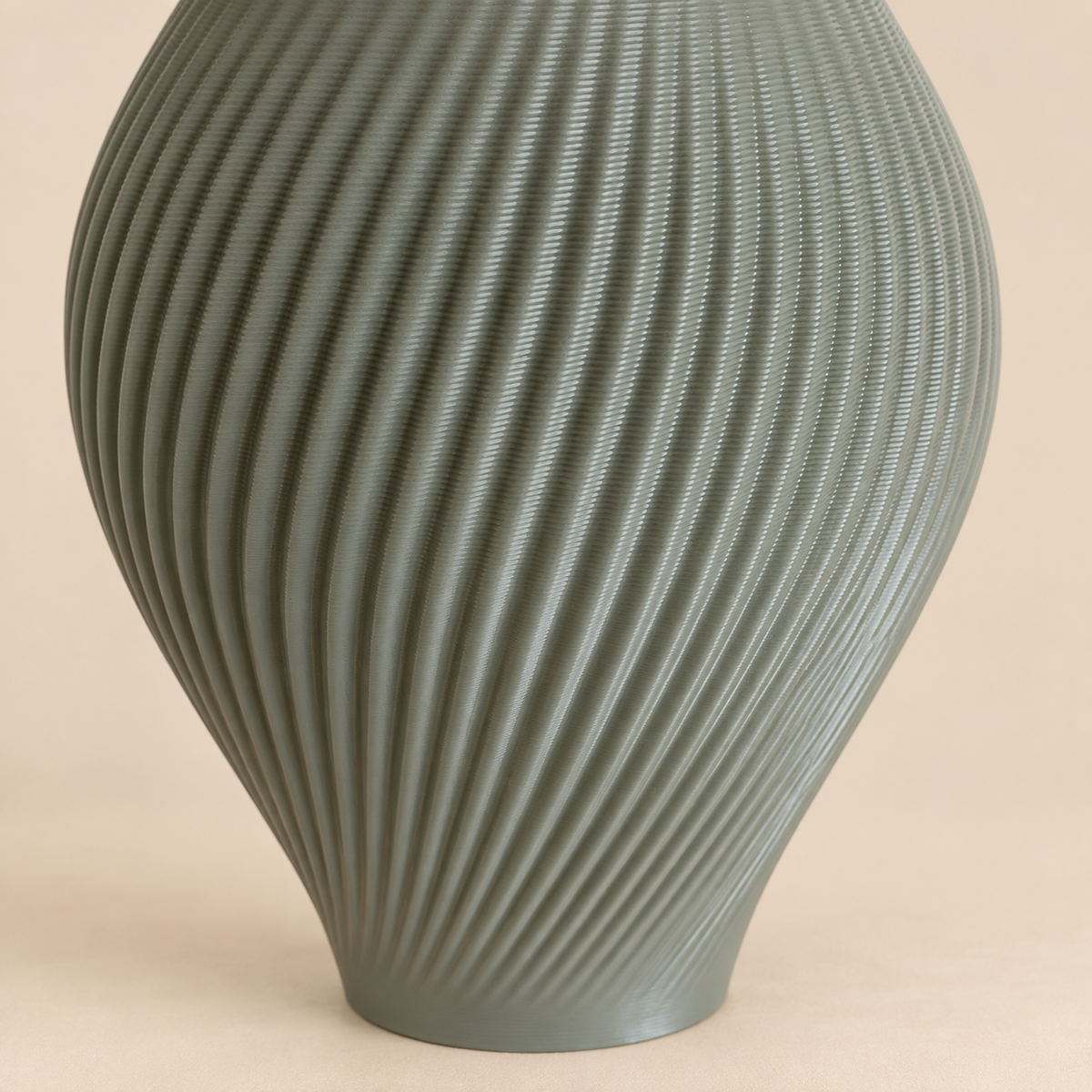 ANTIQUE Vase étanche d'origine végétale Vert Grisé