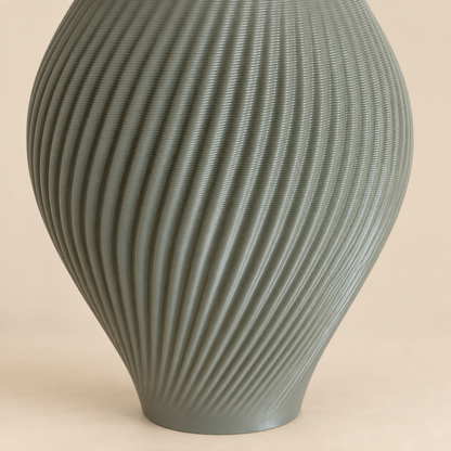 ANTIQUE Vase étanche d'origine végétale Vert Grisé