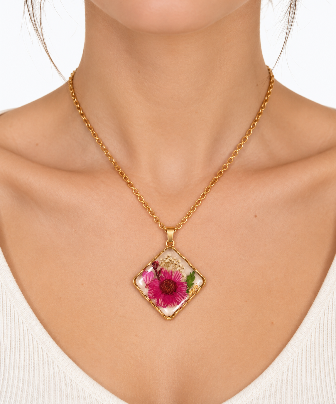 Collier Herbier Précieux Rose