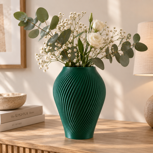 ANTIQUE Vase étanche d'origine végétale Vert Foret