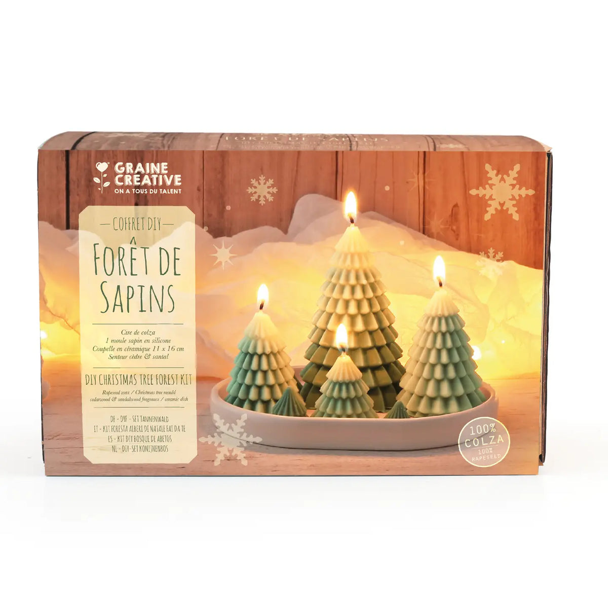 Kit DIY bougies Forêt de sapins