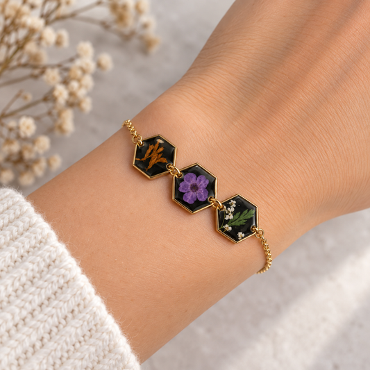 Bracelet fleuri Nuit florale