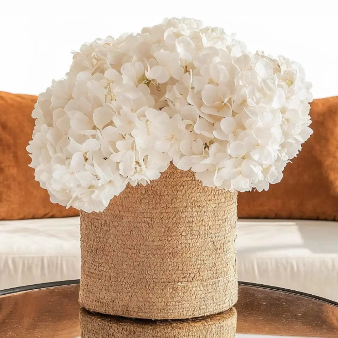 Hortensia Stabilisé Blanc Naturel
