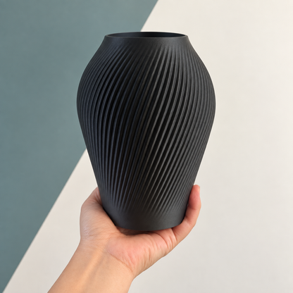 ANTIQUE Vase étanche d'origine végétale Noir