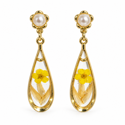 Boucles d’oreilles Goutte botanique