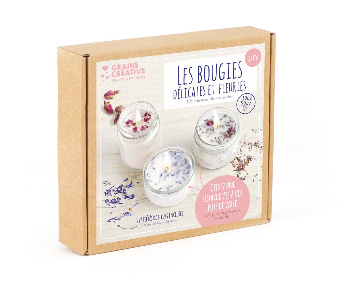 KIT BOUGIES FLEURIES 3 FLEURS