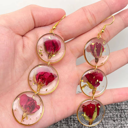 Boucles d’oreilles Trio de Roses