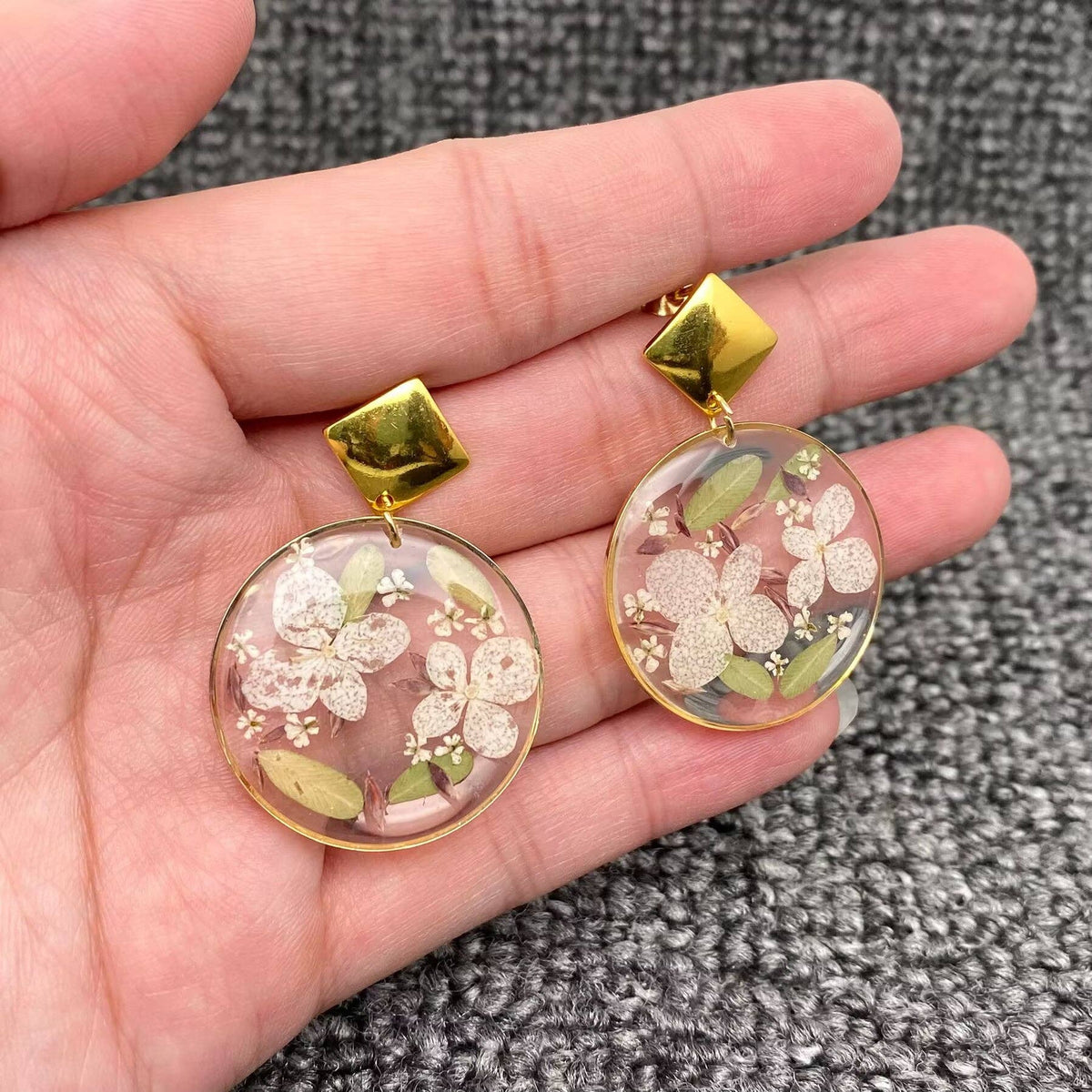 Boucles d’oreilles Éclat d’hortensia