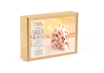Kit Bougie Terrazzo Cire de Colza