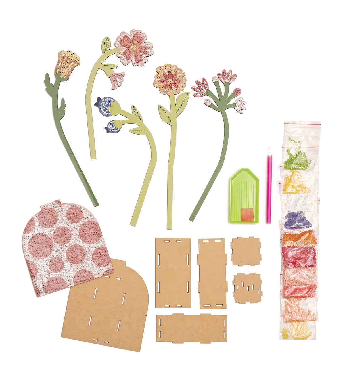 Kit Vase et fleurs rouges